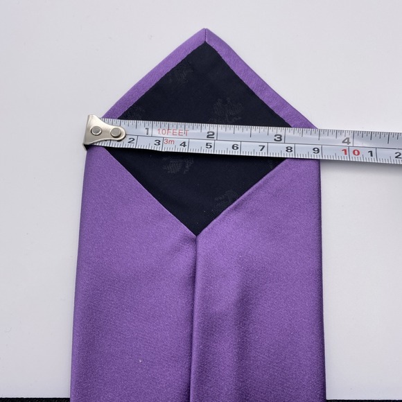 Brooks Brothers Makers And Merchants Mens NeckTie Silk Solid Purple 59" - Picture 2 of 3